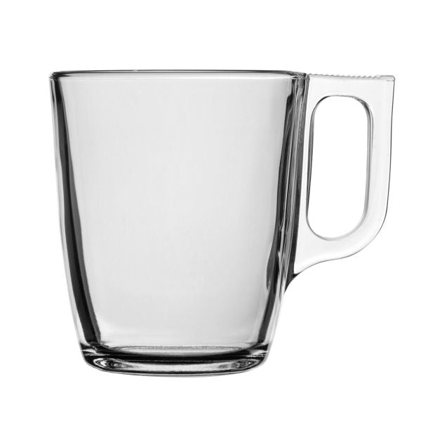 Glastasse mit eckigem Henkel - mit Ihrem Firmenlogo - 0,25 L