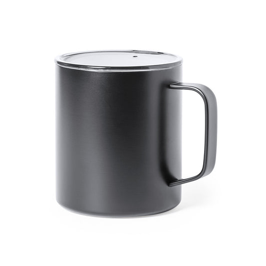 schwarz-schwarzer-Edelstahlbecher-Kaffeemaschine-Henkel-Deckel-10cm-hoch